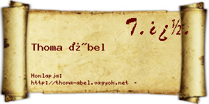 Thoma Ábel névjegykártya