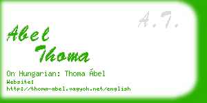 abel thoma business card
